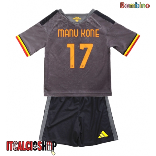 AS Roma Manu Kone #17 Terza Maglia Bambino 2026-27 Manica Corta (+ Pantaloni corti)